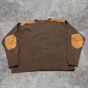 Vintage browning earth tone brown cable knit sweater